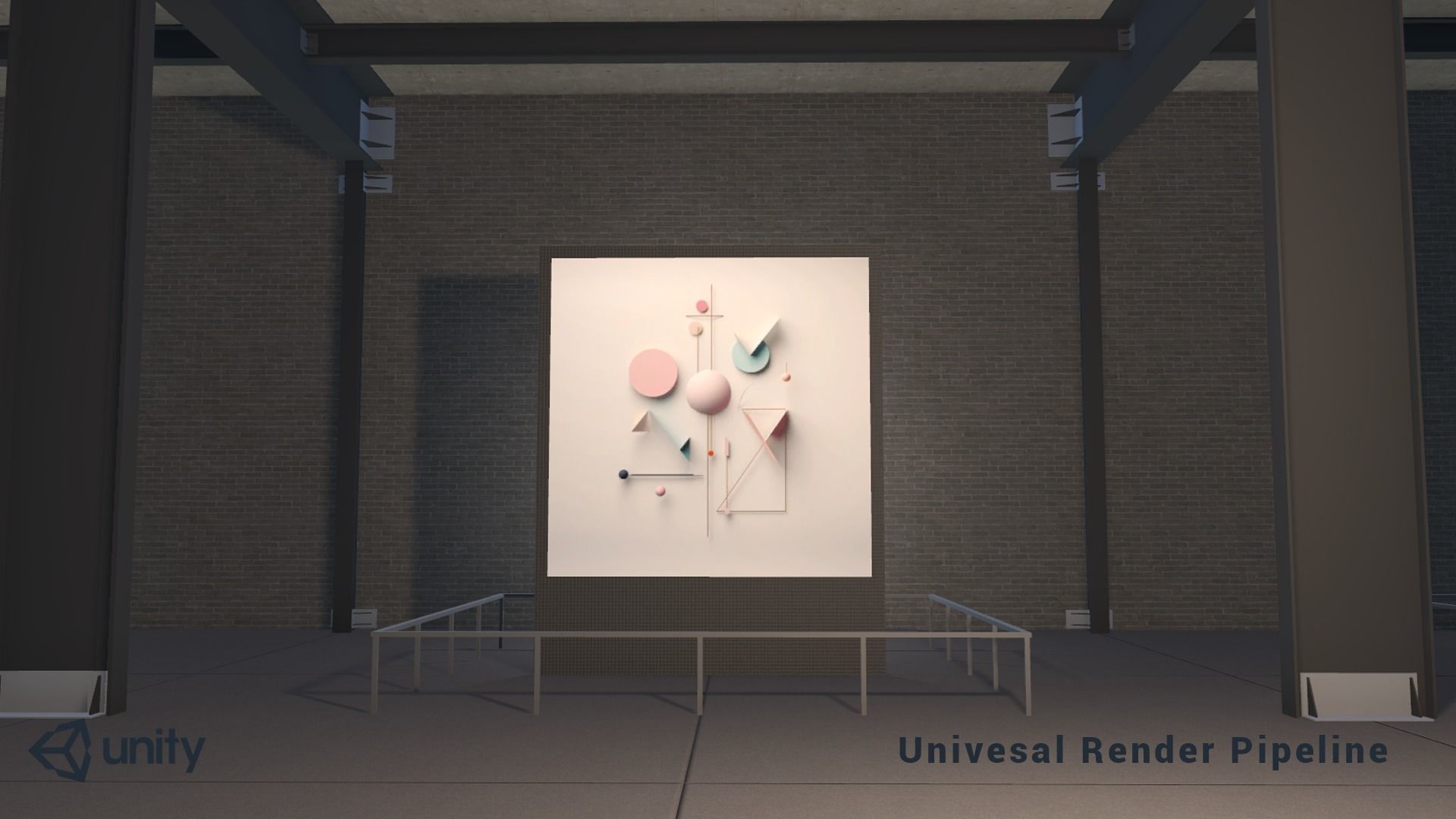 Modular Art Gallery 02 Unity Asset Low-poly 3D model_7