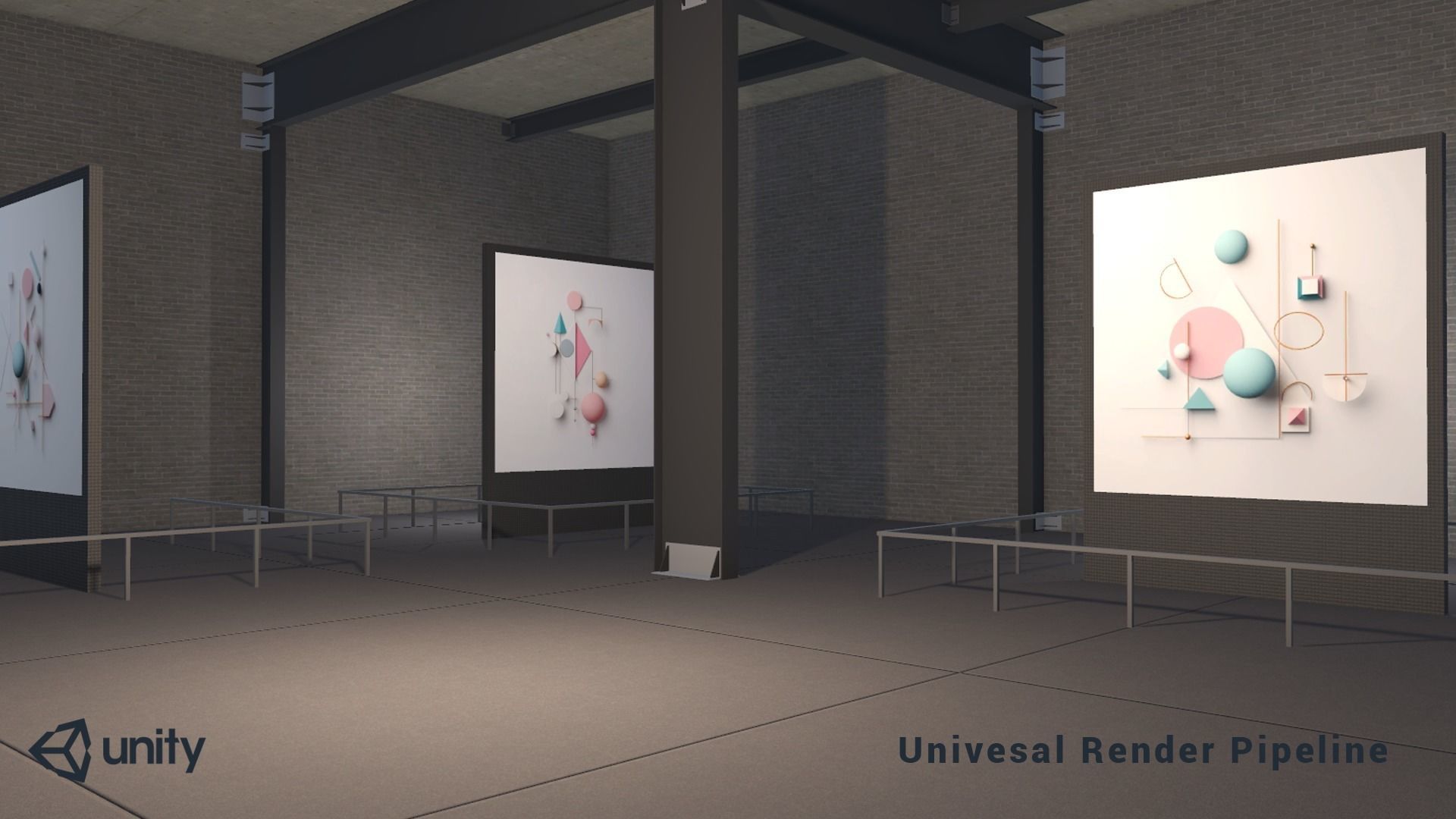 Modular Art Gallery 02 Unity Asset Low-poly 3D model_2