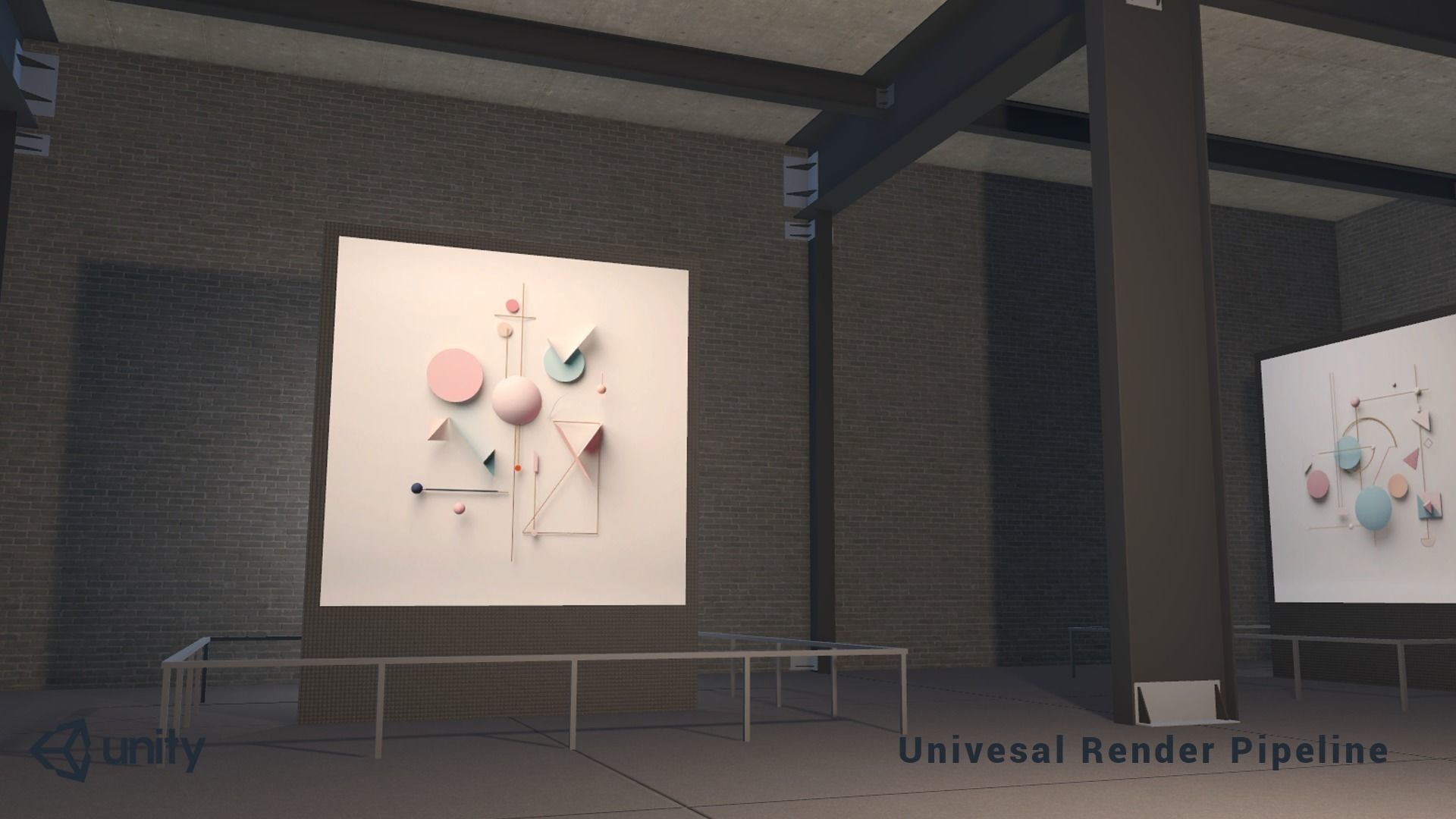 Modular Art Gallery 02 Unity Asset Low-poly 3D model_6