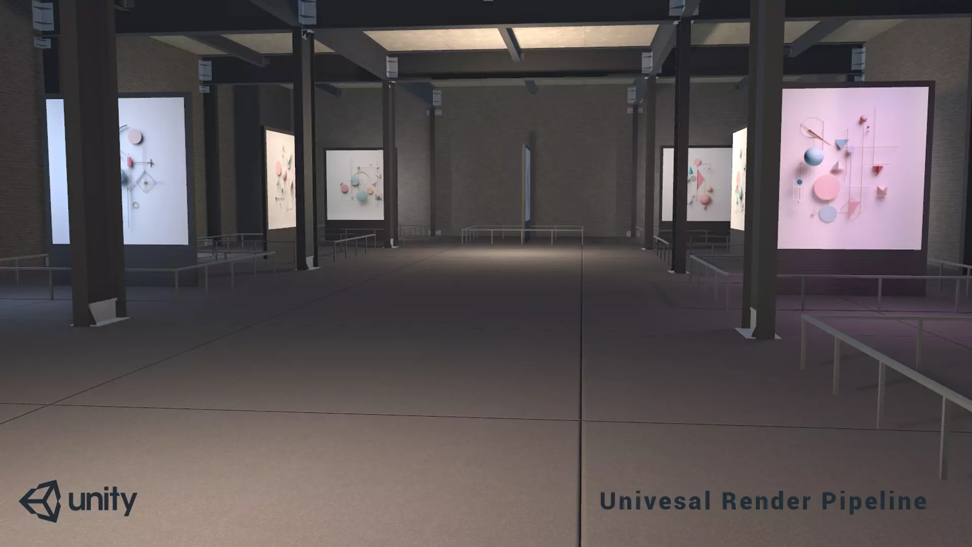 Modular Art Gallery 02 Unity Asset Low-poly 3D model_0