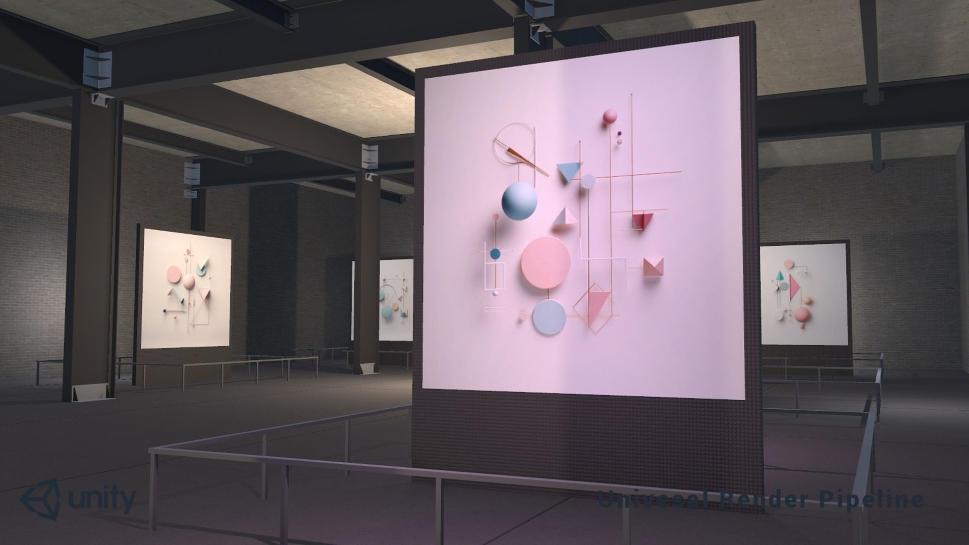 Modular Art Gallery 02 Unity Asset Low-poly 3D model_5