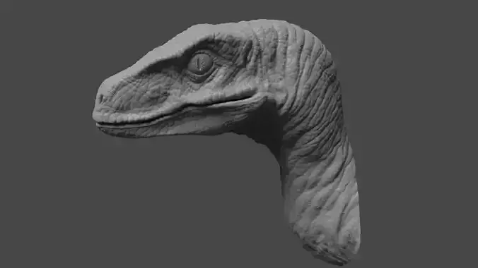 Jurassic Park Raptor Bust 3D print model