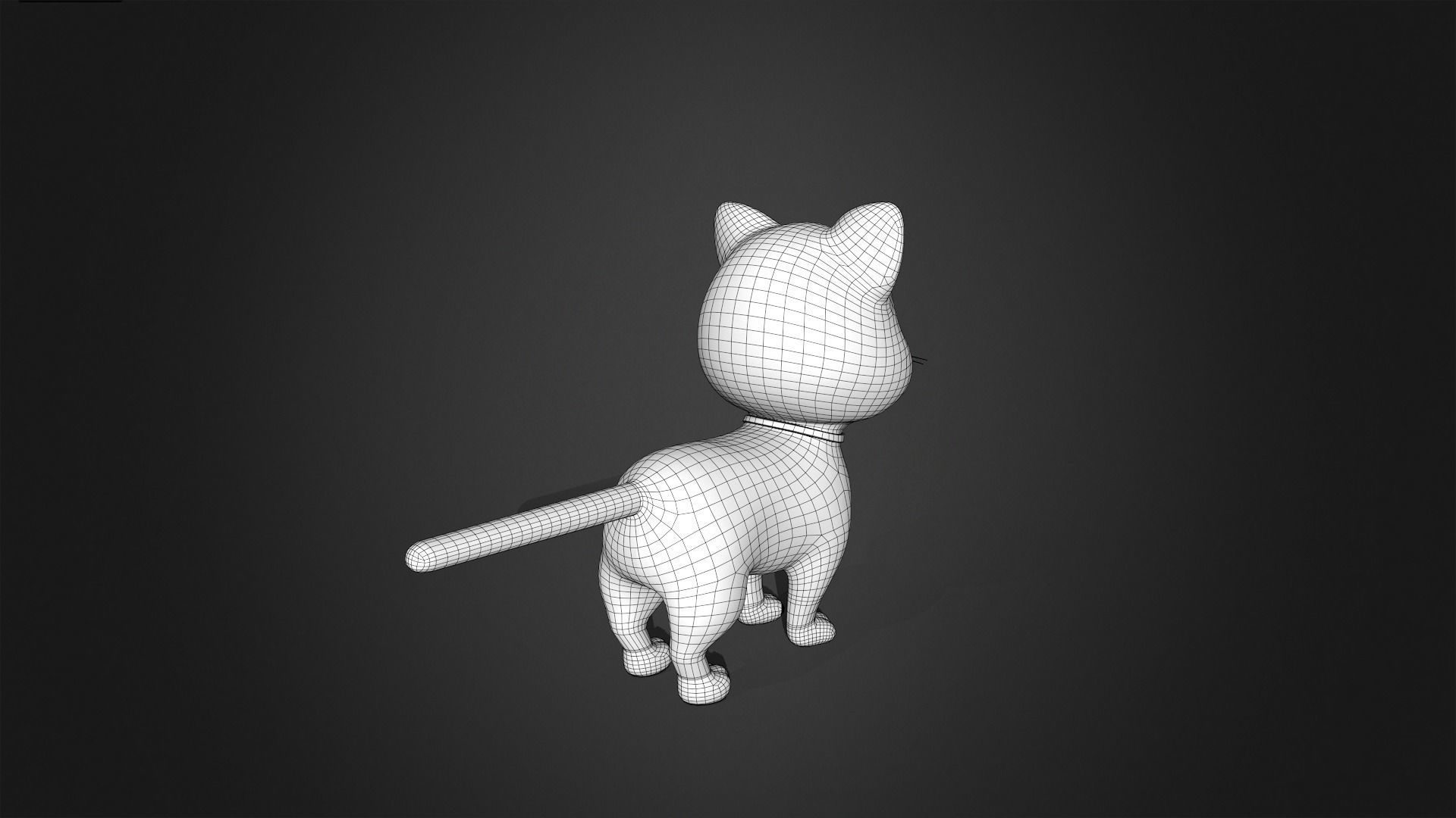 Asset - Cartoons - Animal Cat baby Rigged 3D model_7