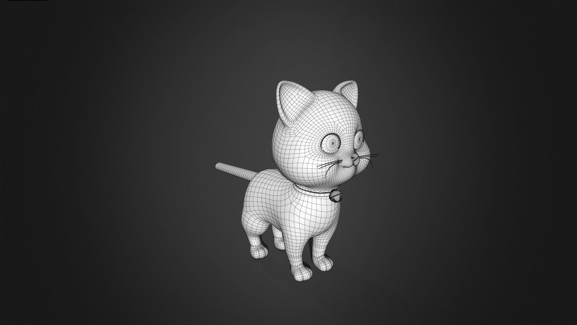 Asset - Cartoons - Animal Cat baby Rigged 3D model_16