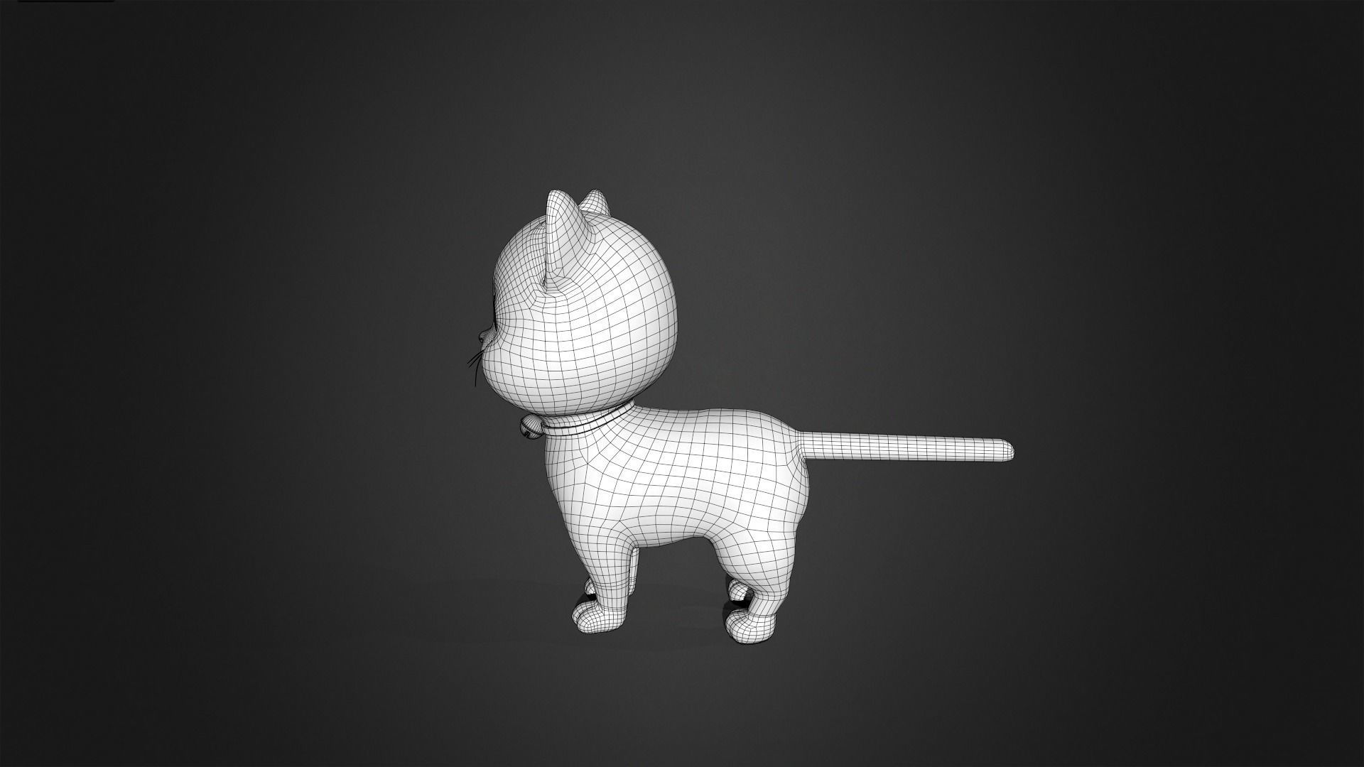 Asset - Cartoons - Animal Cat baby Rigged 3D model_13