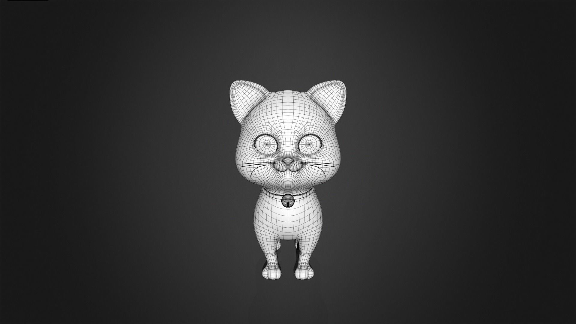 Asset - Cartoons - Animal Cat baby Rigged 3D model_3
