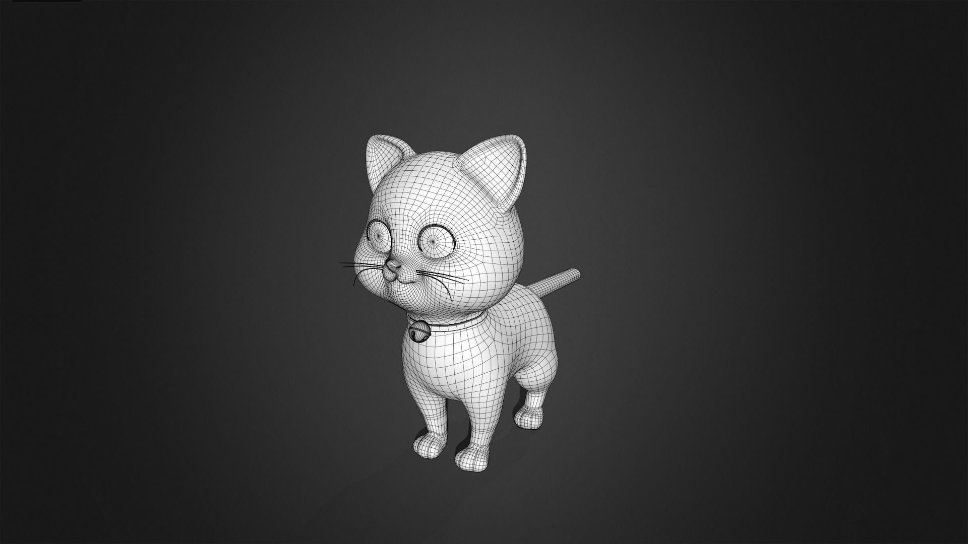 Asset - Cartoons - Animal Cat baby Rigged 3D model_15
