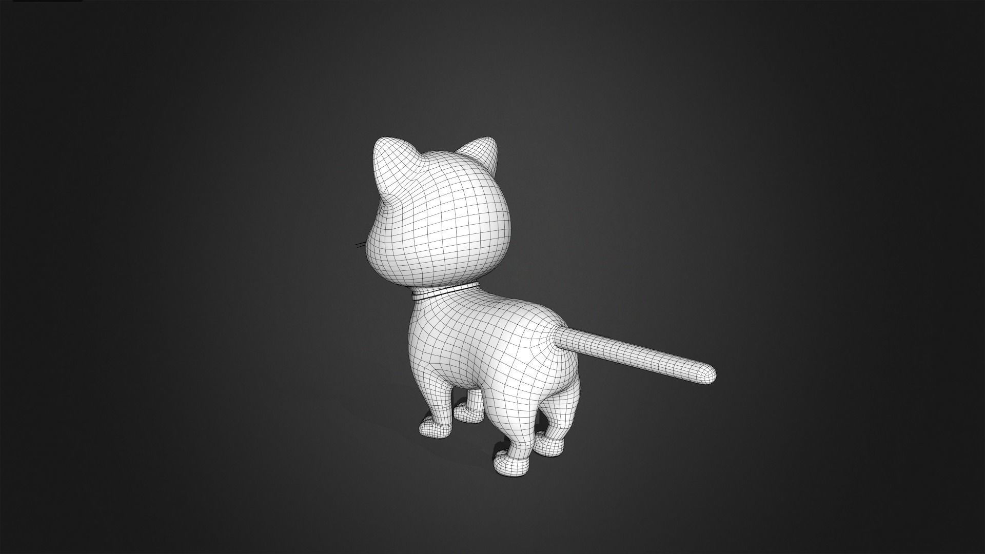 Asset - Cartoons - Animal Cat baby Rigged 3D model_11