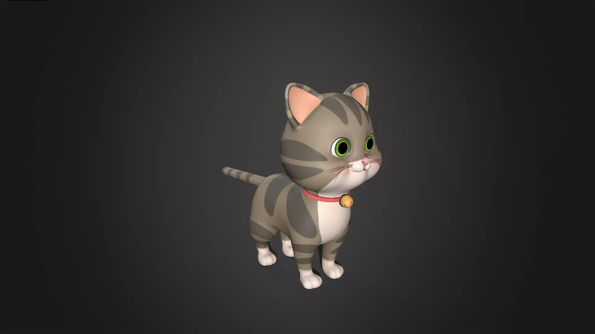 Asset - Cartoons - Animal Cat baby Rigged 3D model_0