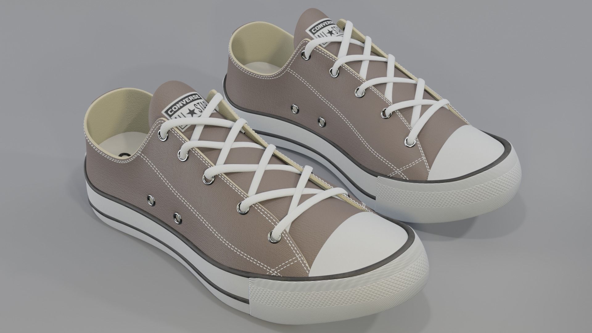 Conver All Stars Low  Brown 3D model_3