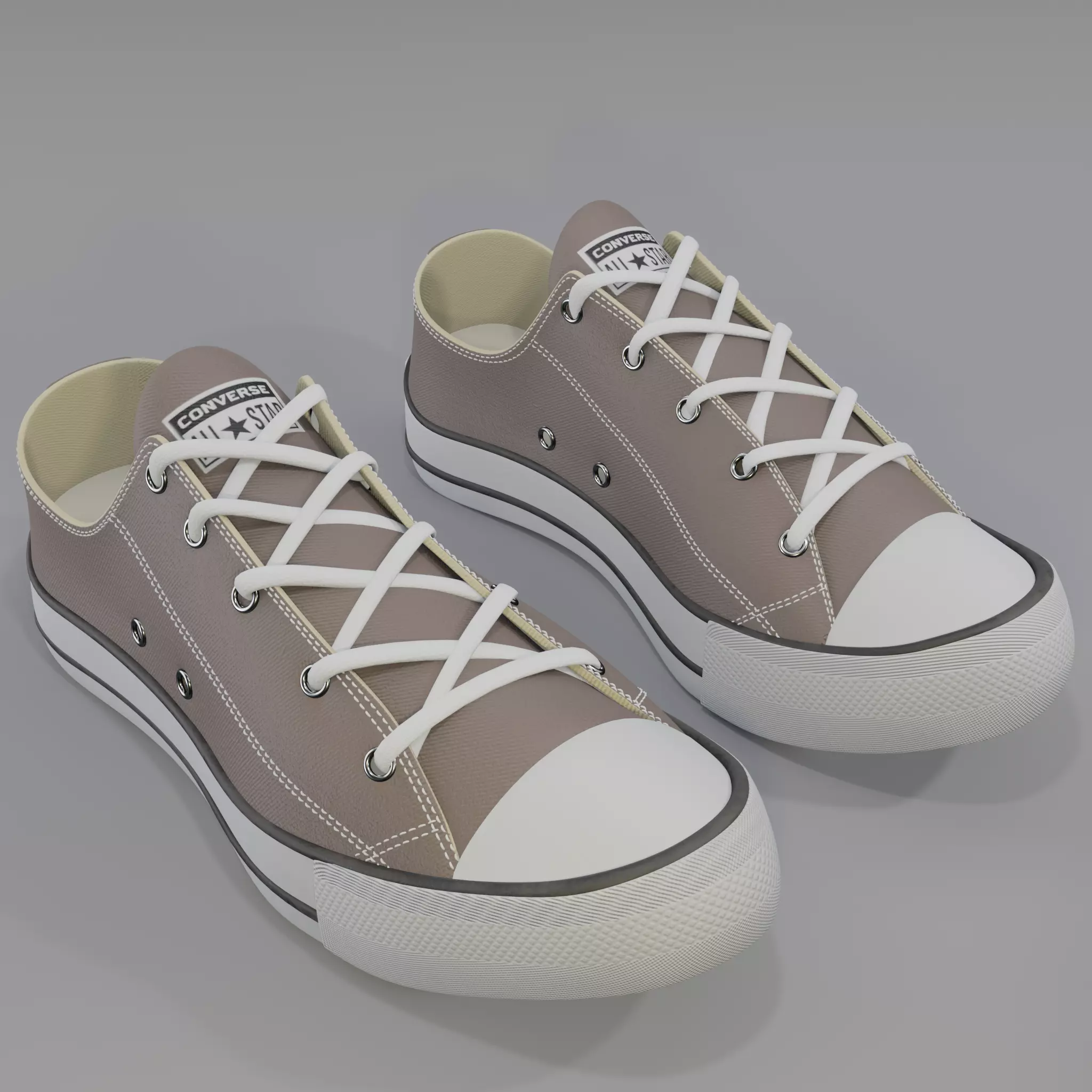 Conver All Stars Low  Brown 3D model_0