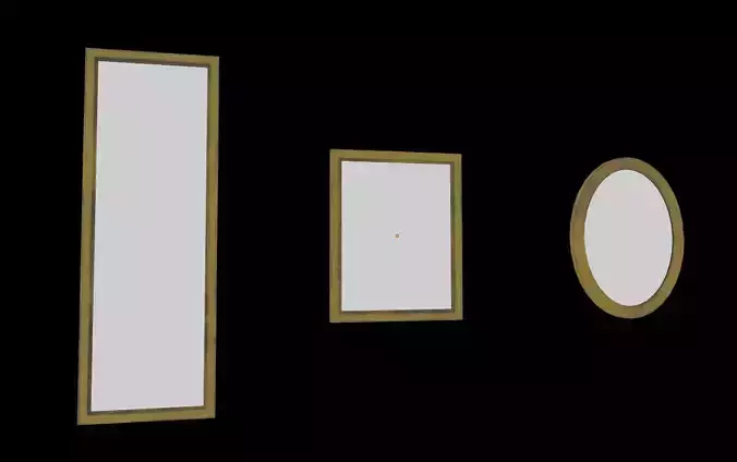 LowPoly Picture Frame Collection with Customizable Background