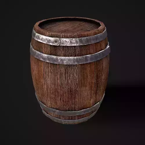 Old wooden barrel