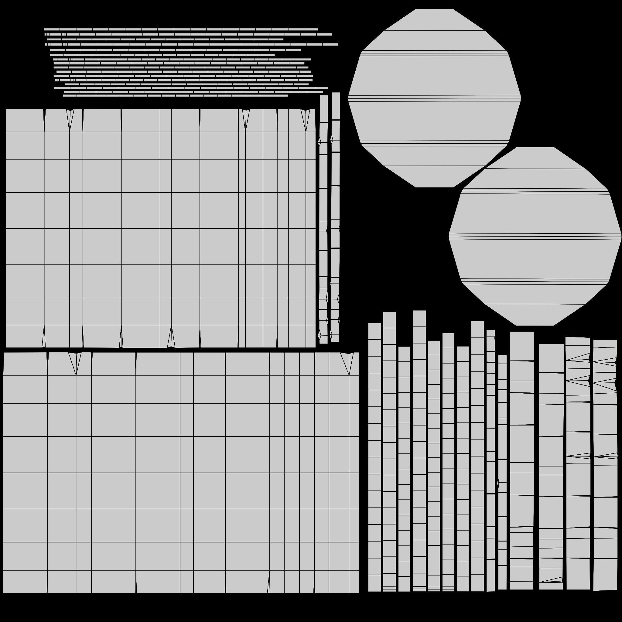 Old wooden barrel Low-poly 3D model_4