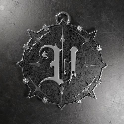 Medallion with letter U 3D printable model 3D print model