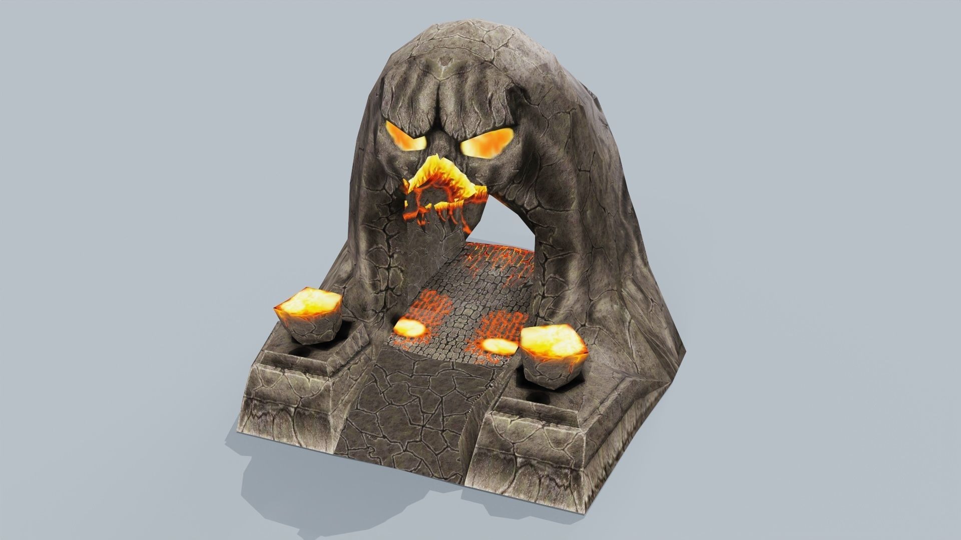 Lava Gate Low-poly 3D model_1