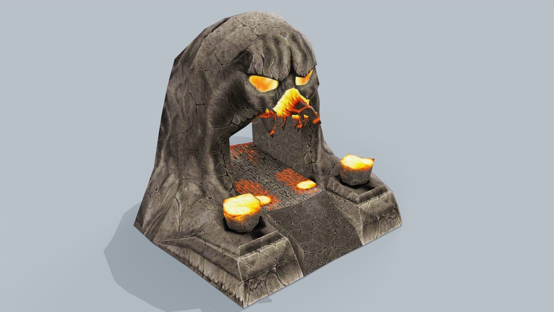 Lava Gate Low-poly 3D model_2