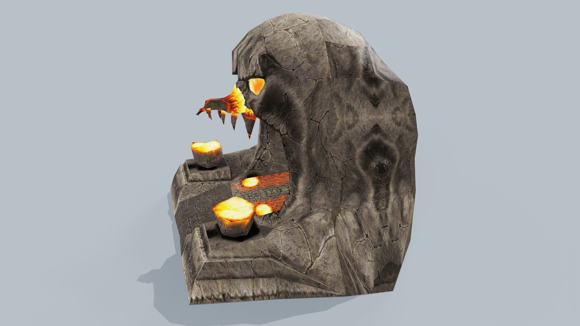 Lava Gate Low-poly 3D model_5