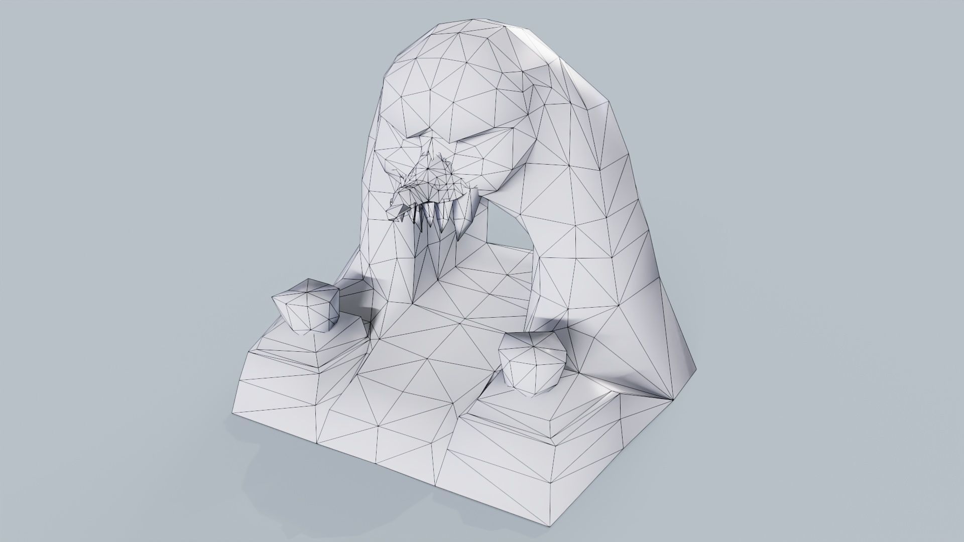 Lava Gate Low-poly 3D model_7