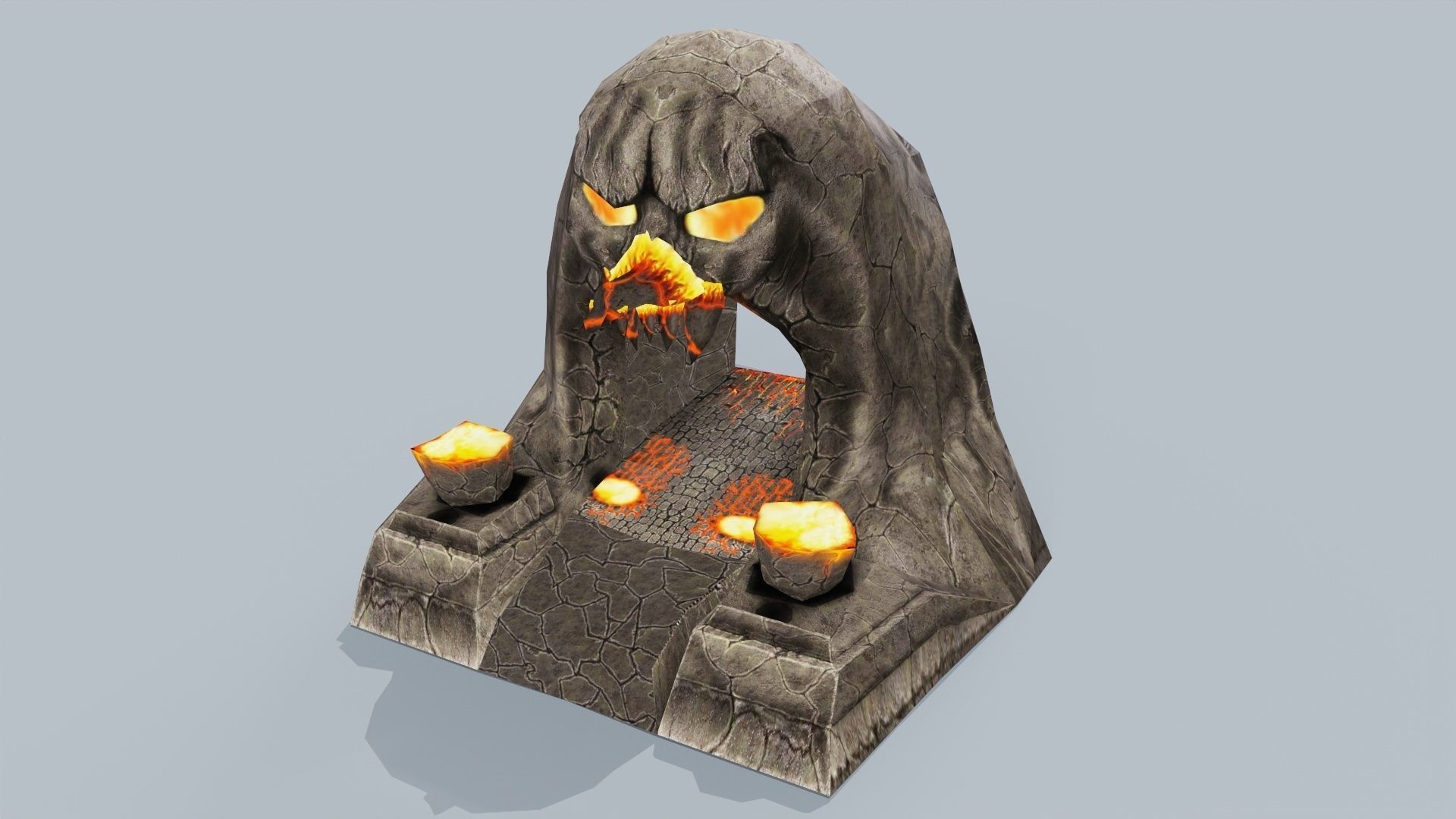 Lava Gate Low-poly 3D model_6