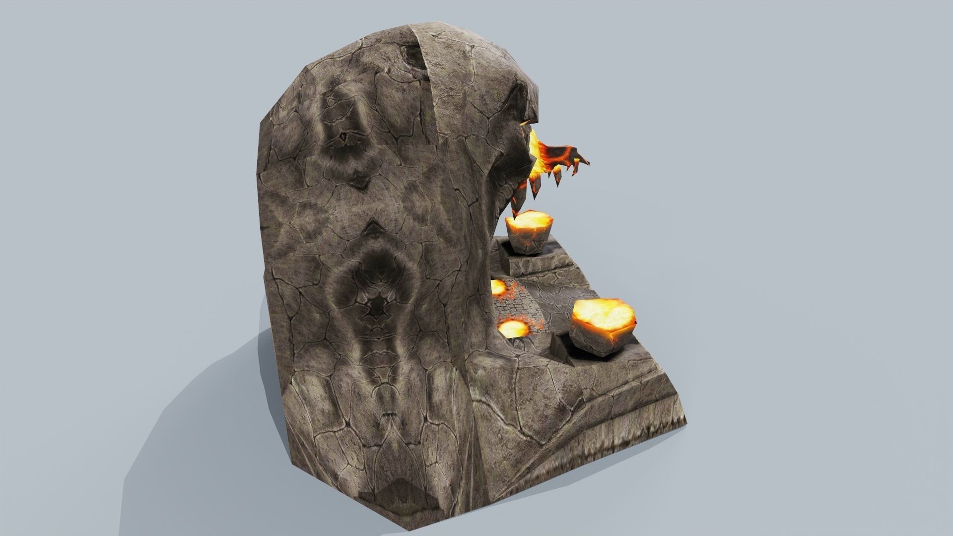 Lava Gate Low-poly 3D model_4