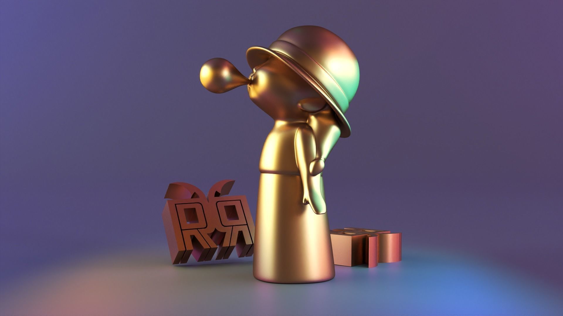 minimal stute girl decor 02 3D print model_5