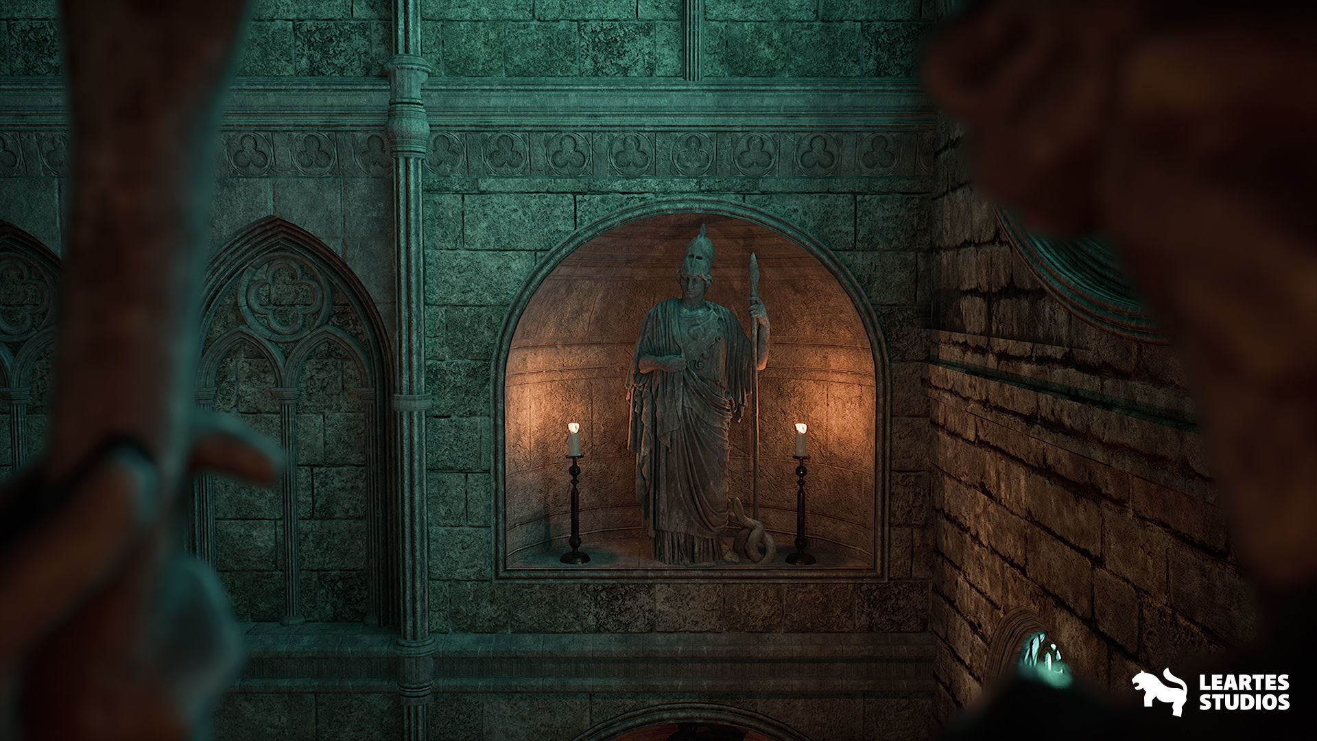 Old Cathedral Environment Low-poly 3D model_8