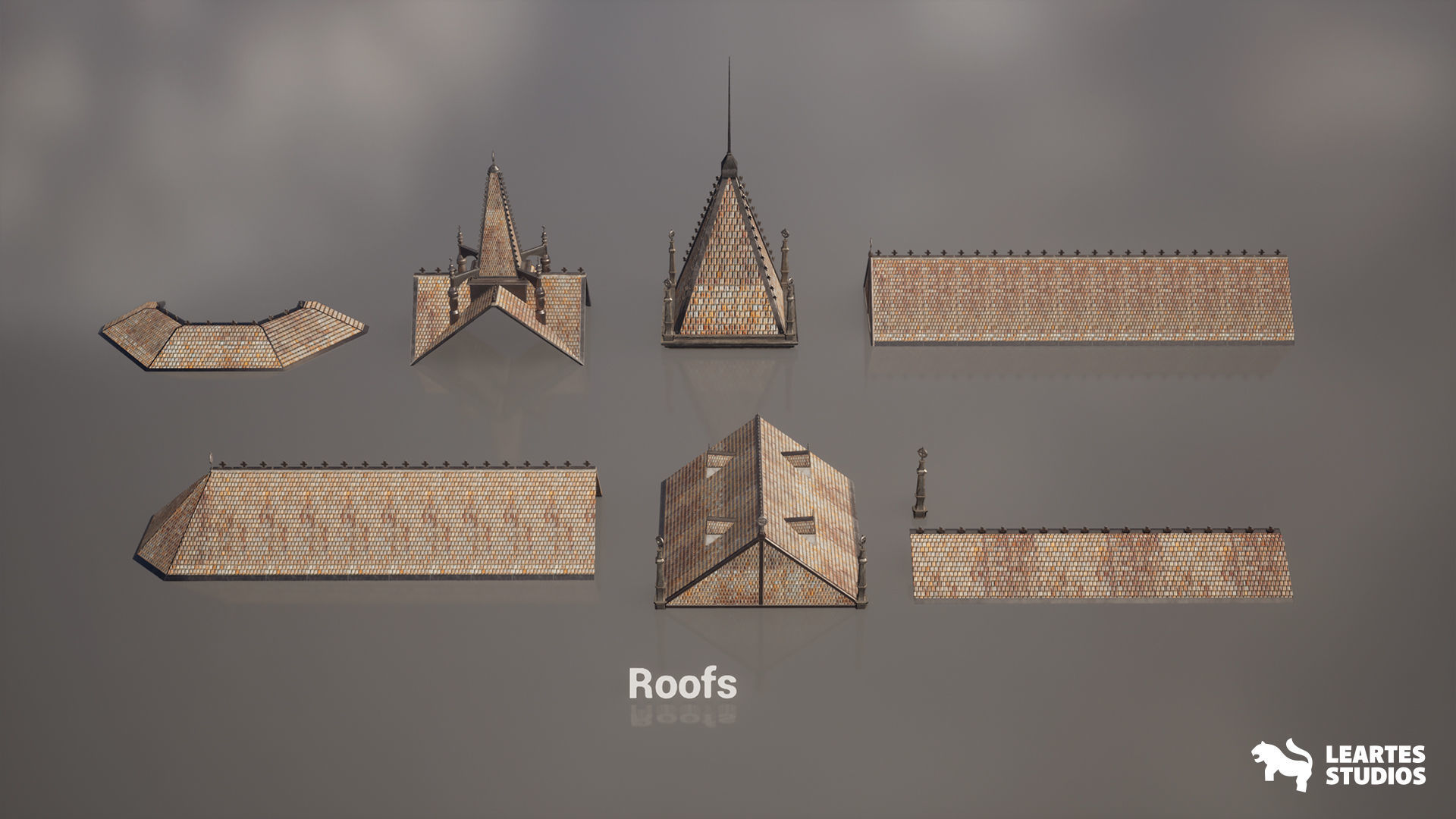 Old Cathedral Environment Low-poly 3D model_16