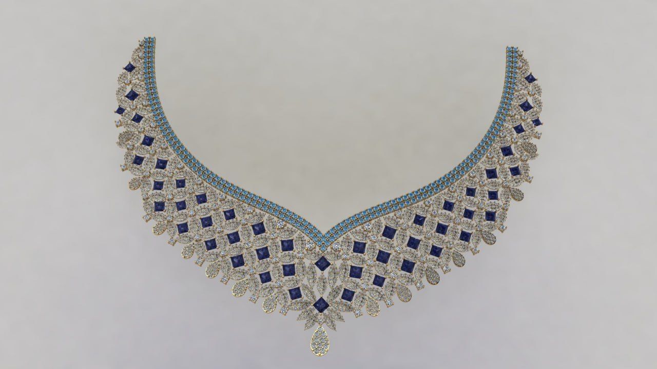 fully moveable dynamic  necklace 3D print model_1