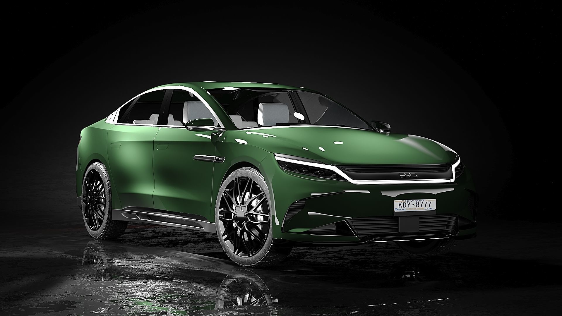 BYD han 2024 3d model Low-poly 3D model_1