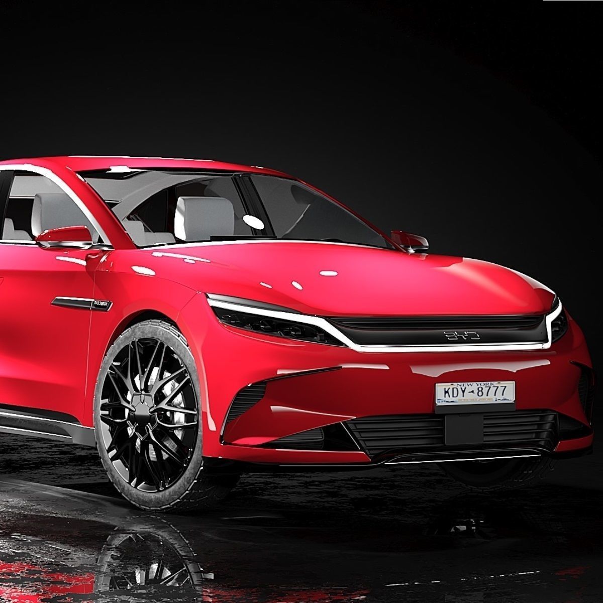 BYD han 2024 3d model Low-poly 3D model_4