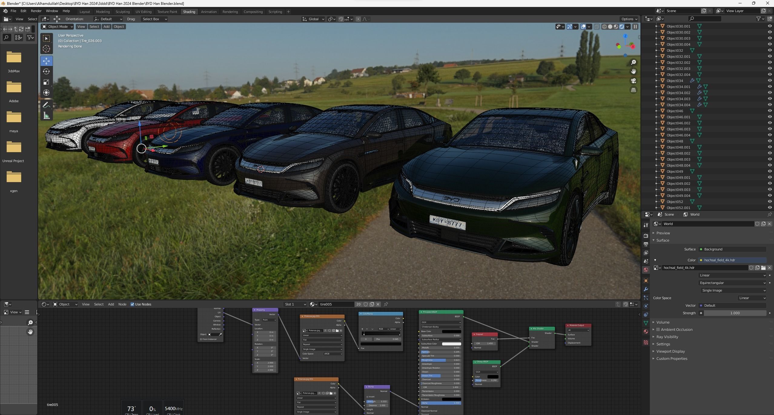 BYD han 2024 3d model Low-poly 3D model_13
