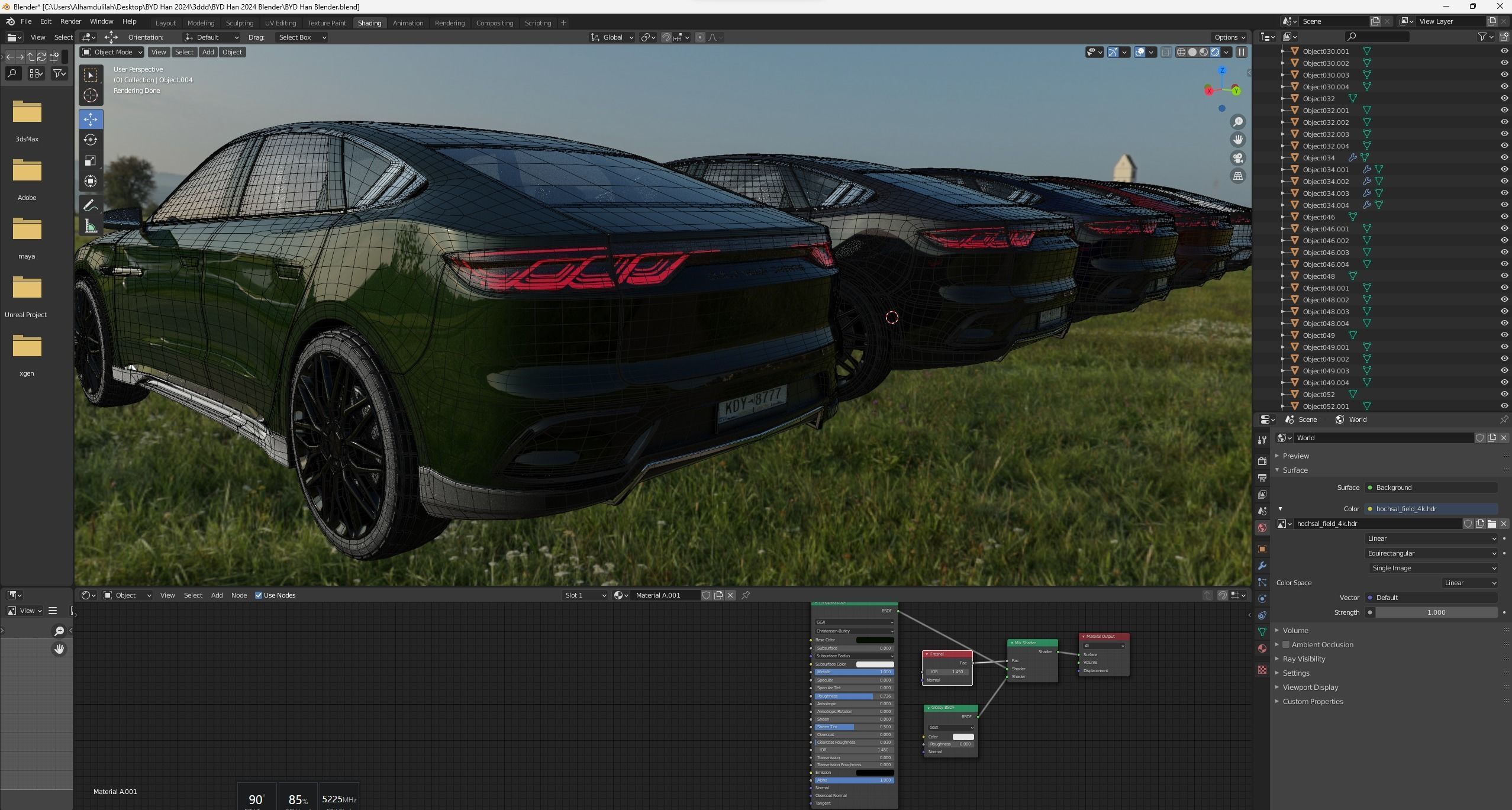BYD han 2024 3d model Low-poly 3D model_15