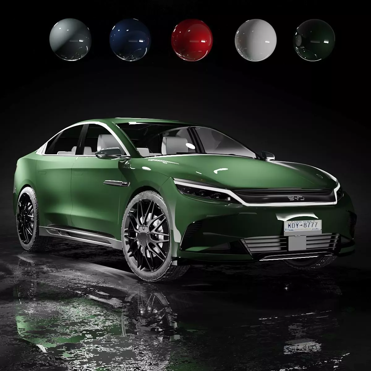 BYD han 2024 3d model Low-poly 3D model_0