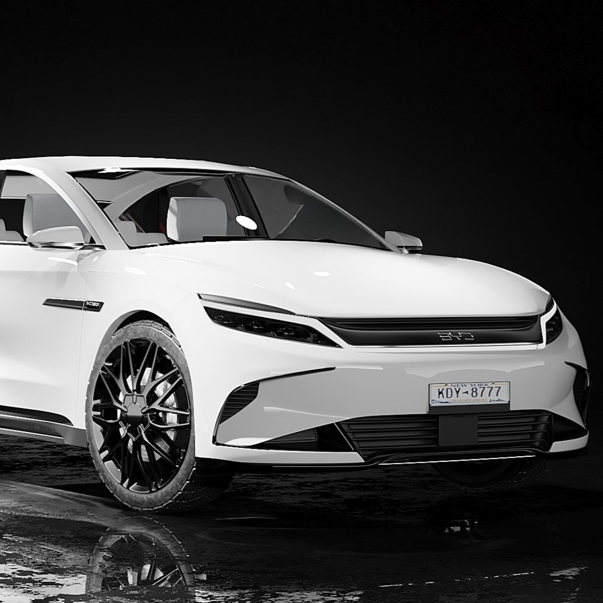 BYD han 2024 3d model Low-poly 3D model_11