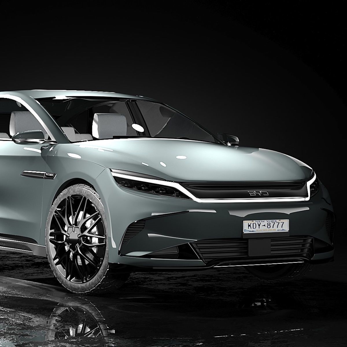 BYD han 2024 3d model Low-poly 3D model_8