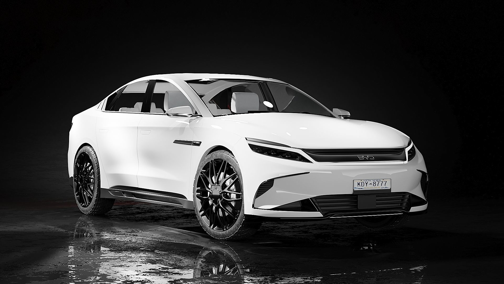 BYD han 2024 3d model Low-poly 3D model_5