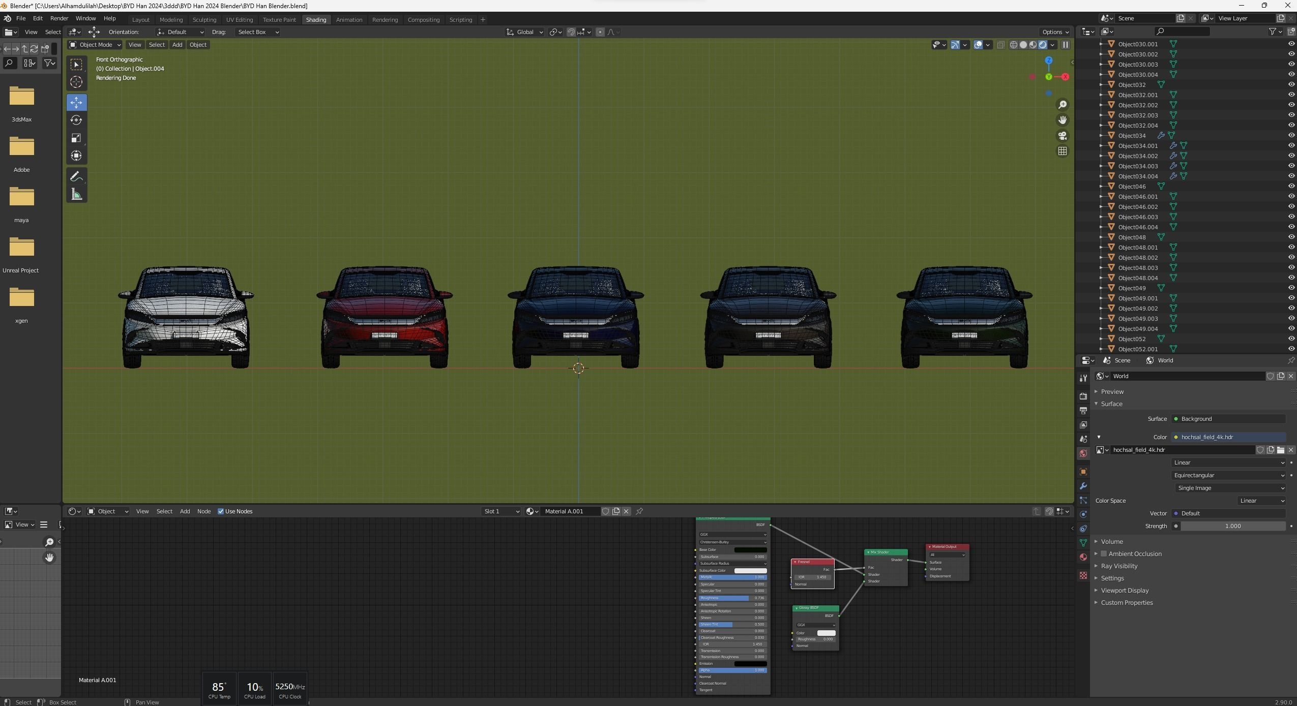 BYD han 2024 3d model Low-poly 3D model_14