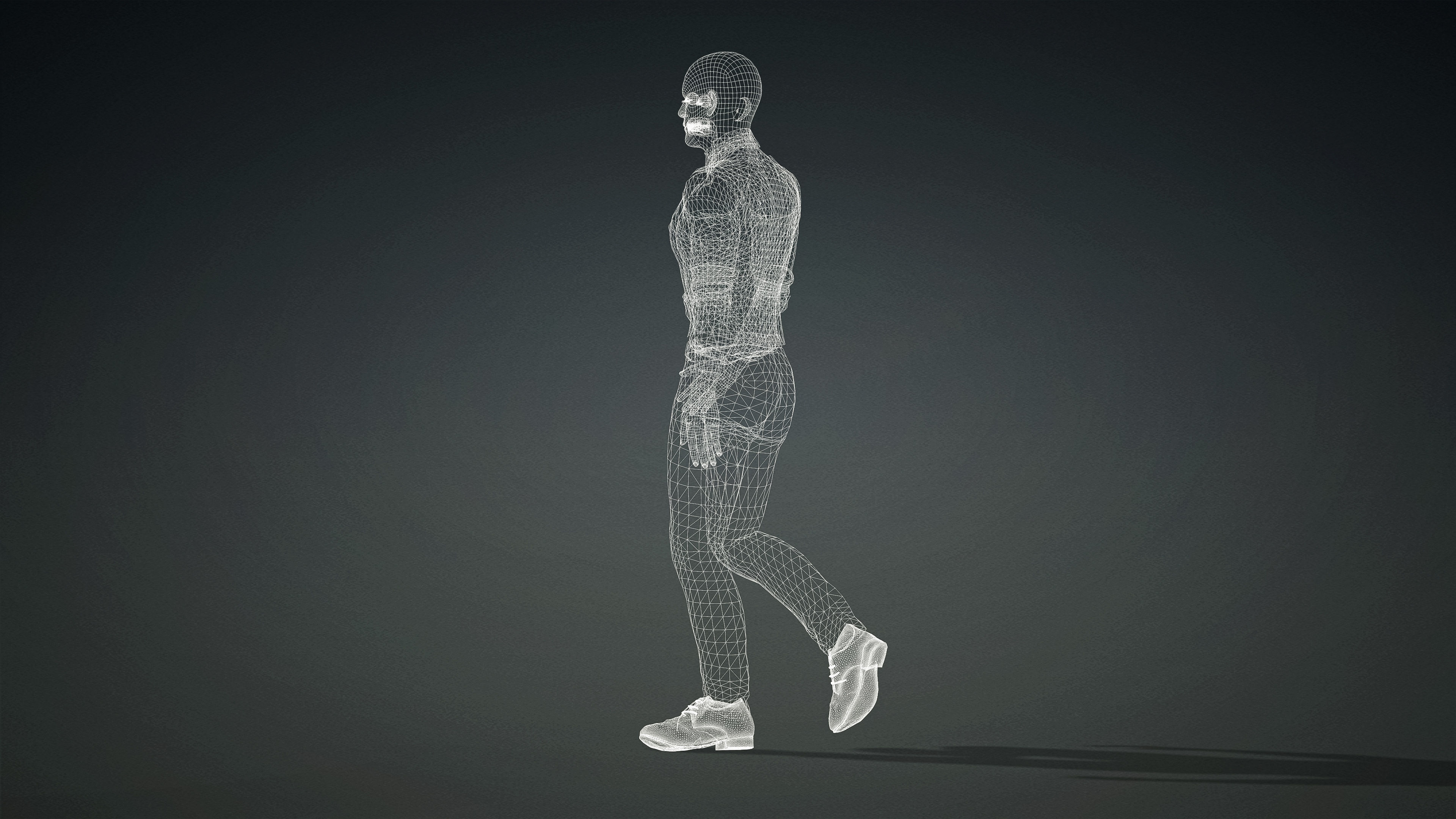 High Quality Realistic Male Black Vest Low-poly 3D model_27