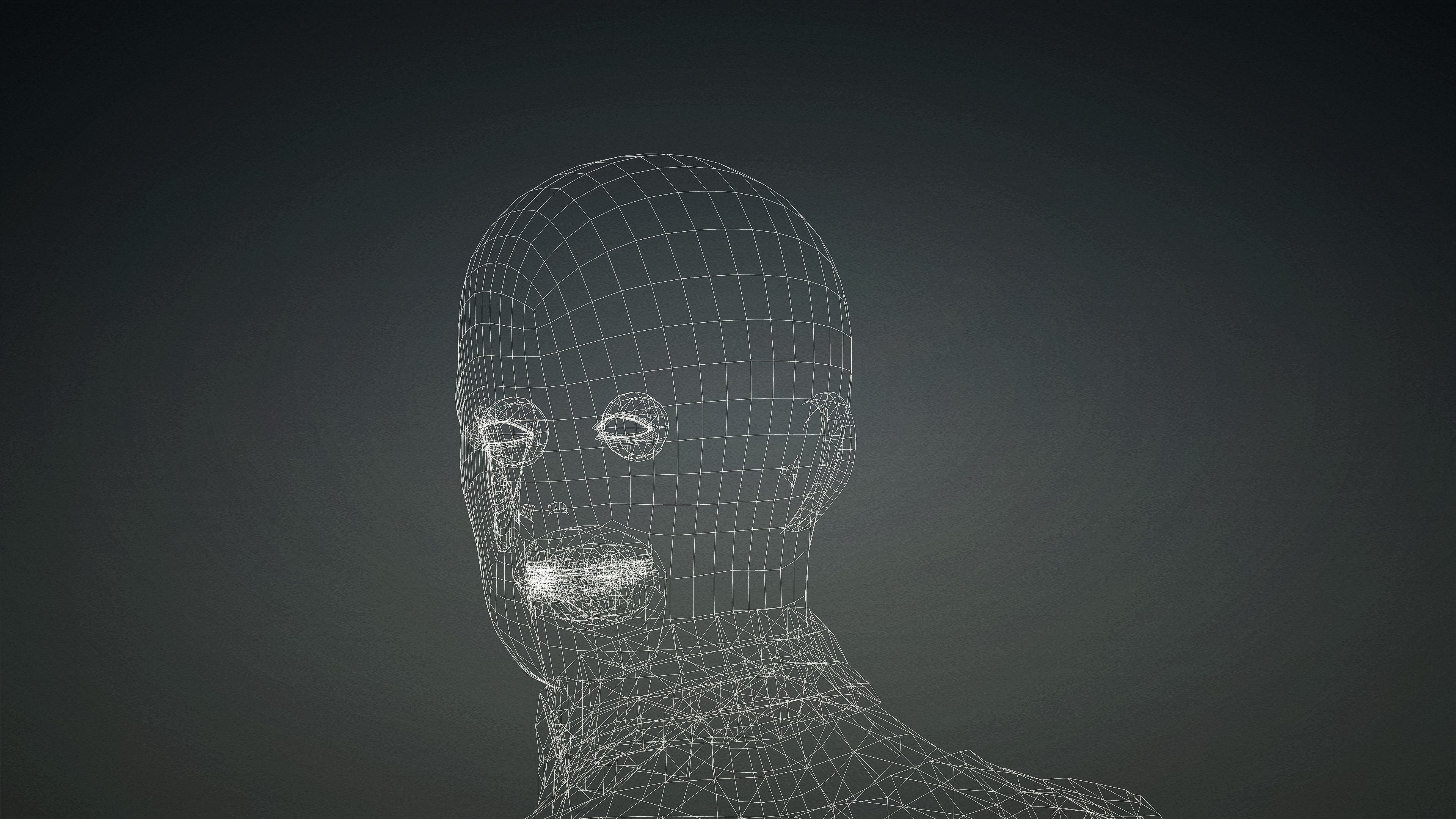 High Quality Realistic Male Black Vest Low-poly 3D model_21