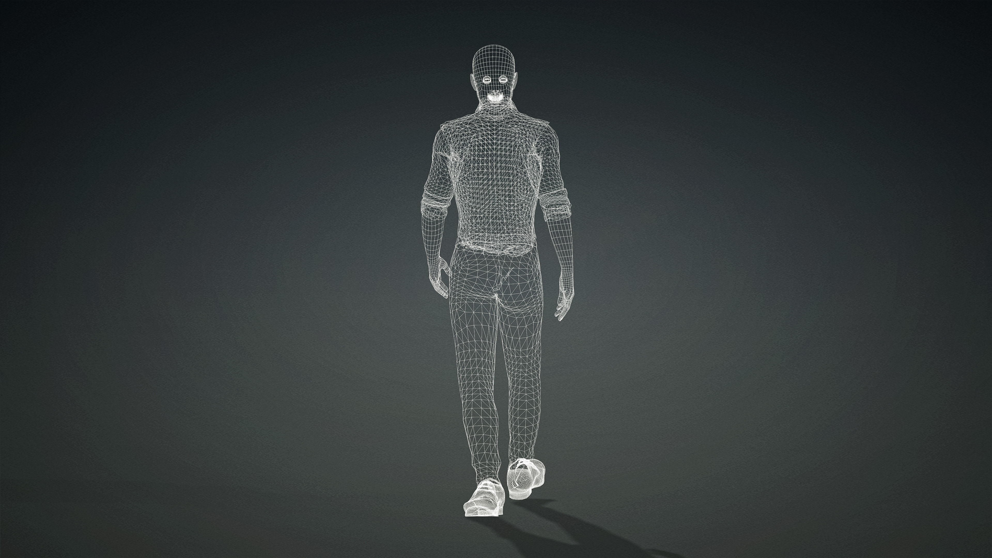 High Quality Realistic Male Black Vest Low-poly 3D model_29