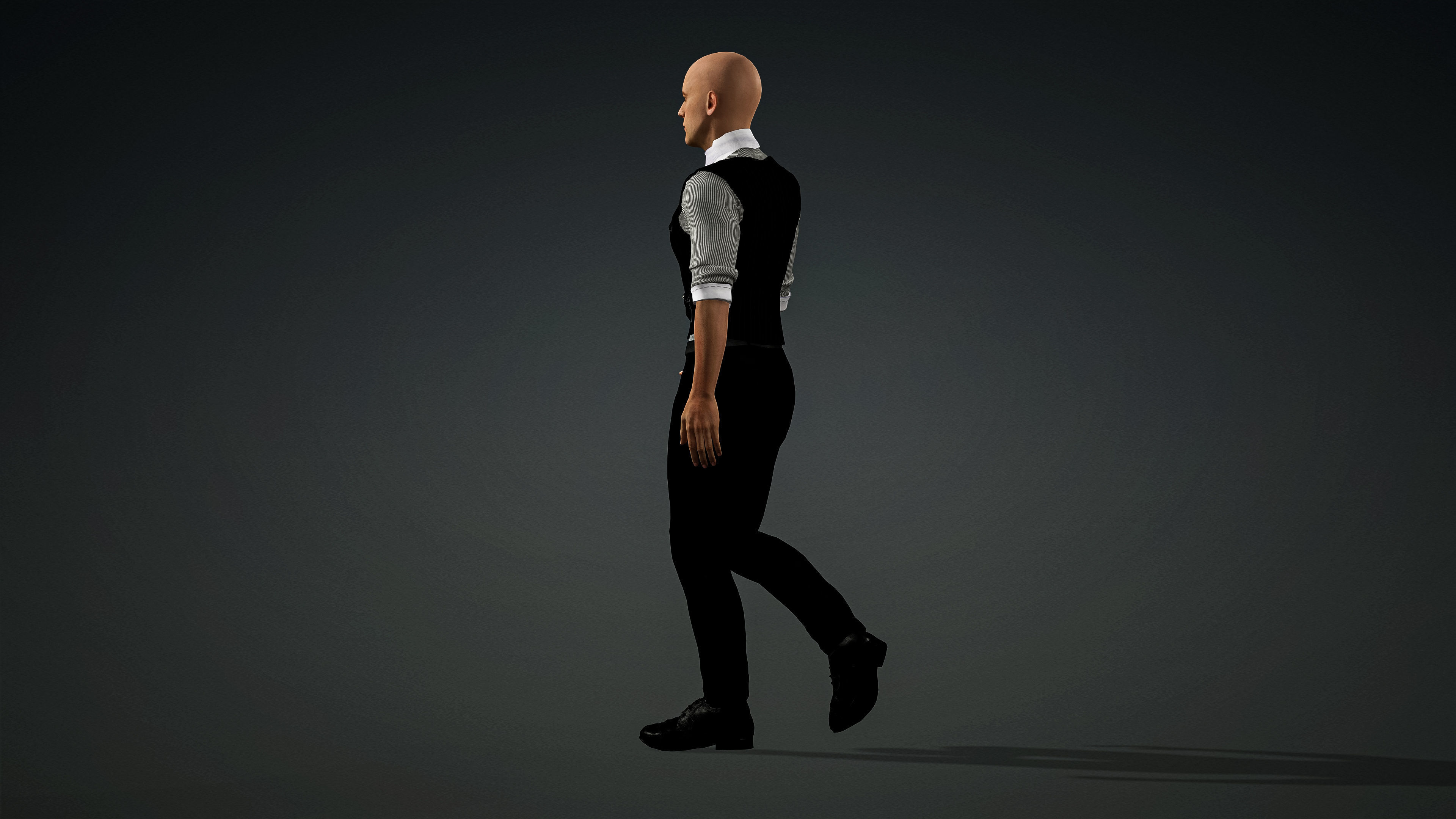 High Quality Realistic Male Black Vest Low-poly 3D model_7