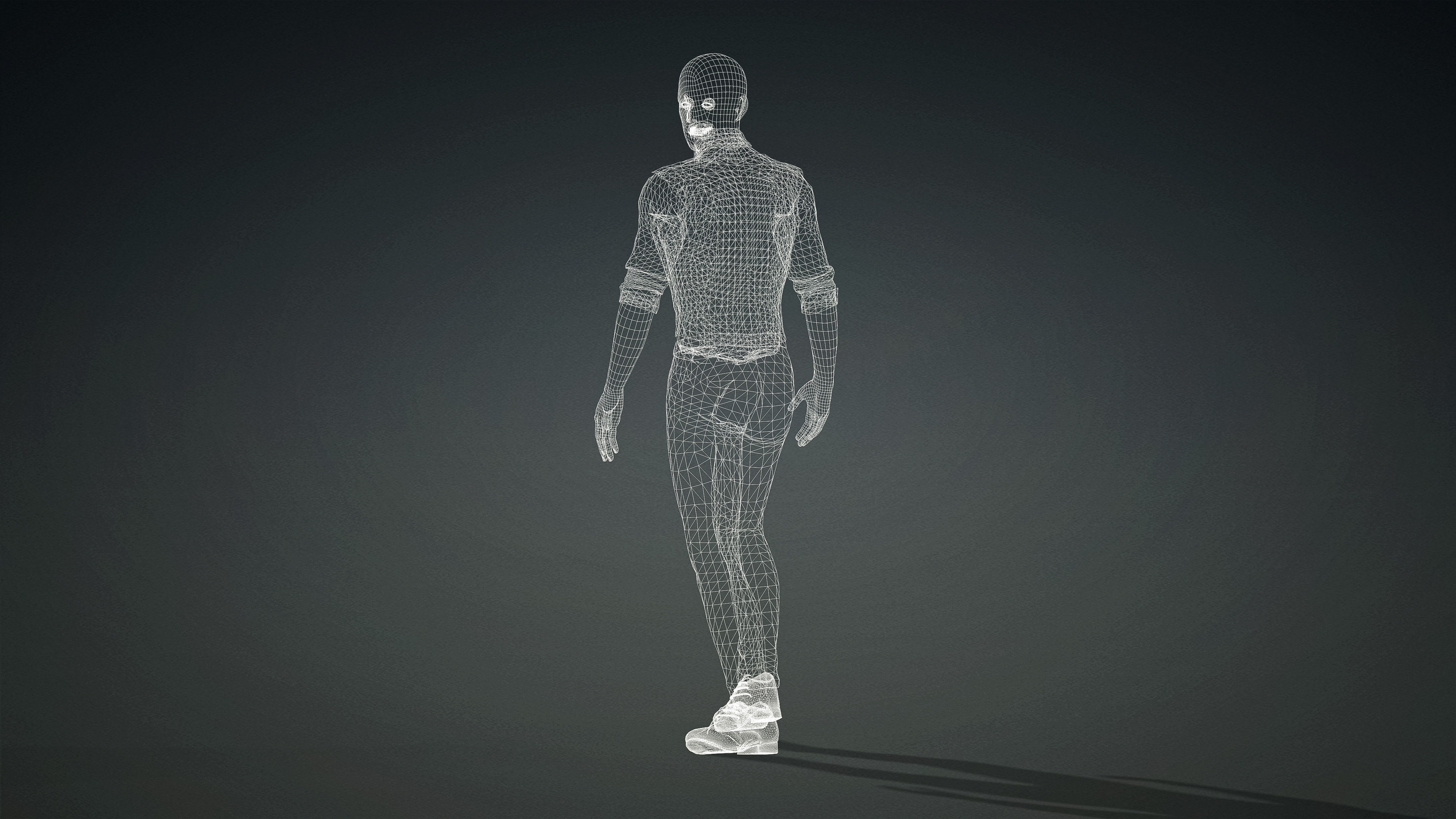 High Quality Realistic Male Black Vest Low-poly 3D model_28