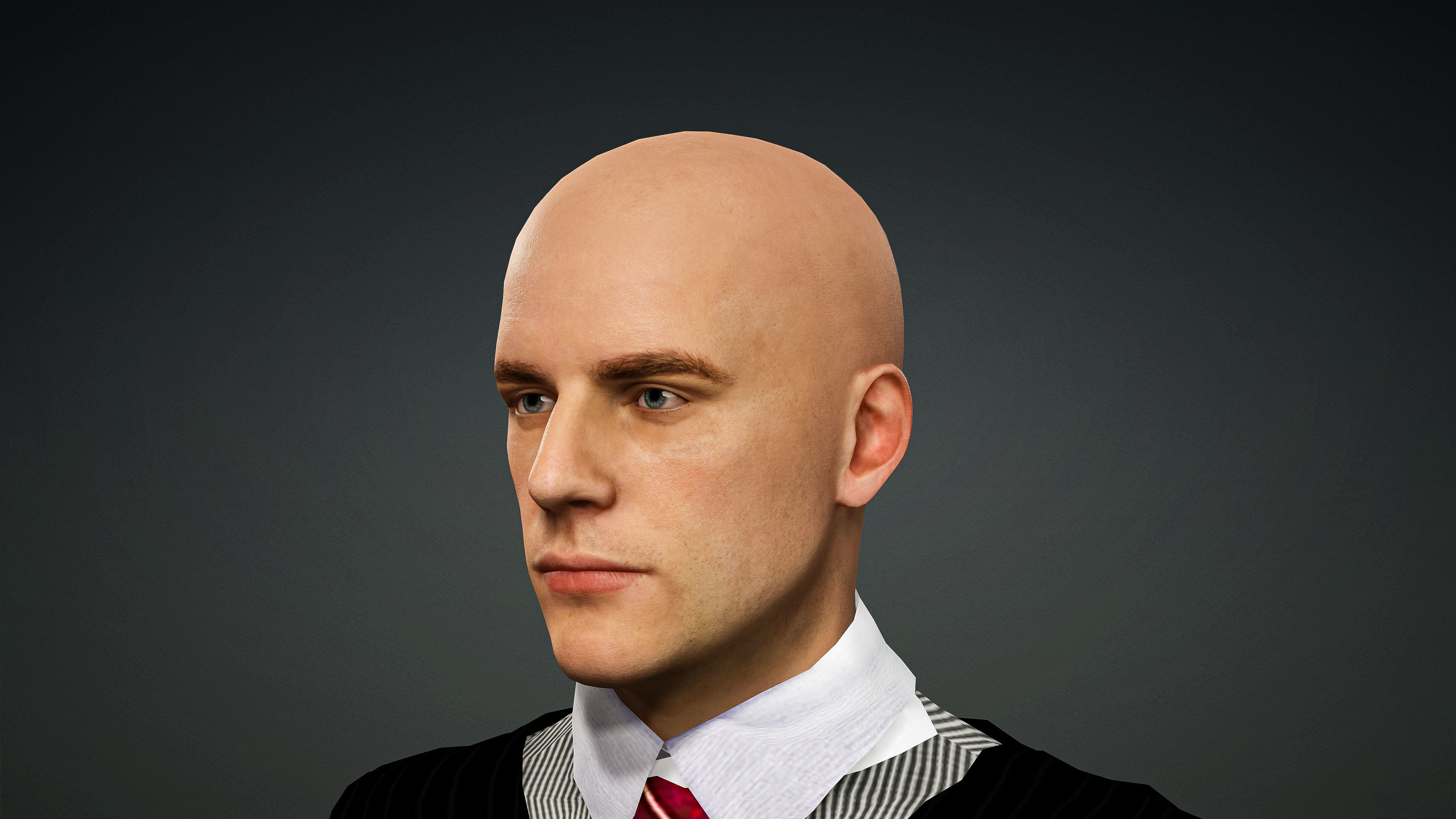 High Quality Realistic Male Black Vest Low-poly 3D model_10