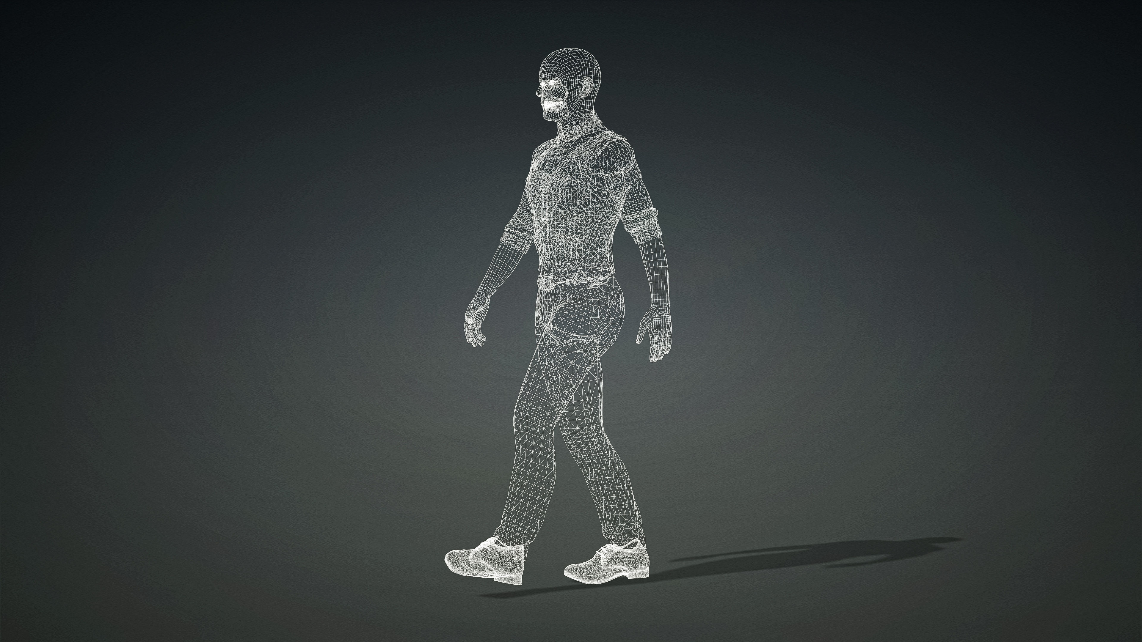 High Quality Realistic Male Black Vest Low-poly 3D model_25