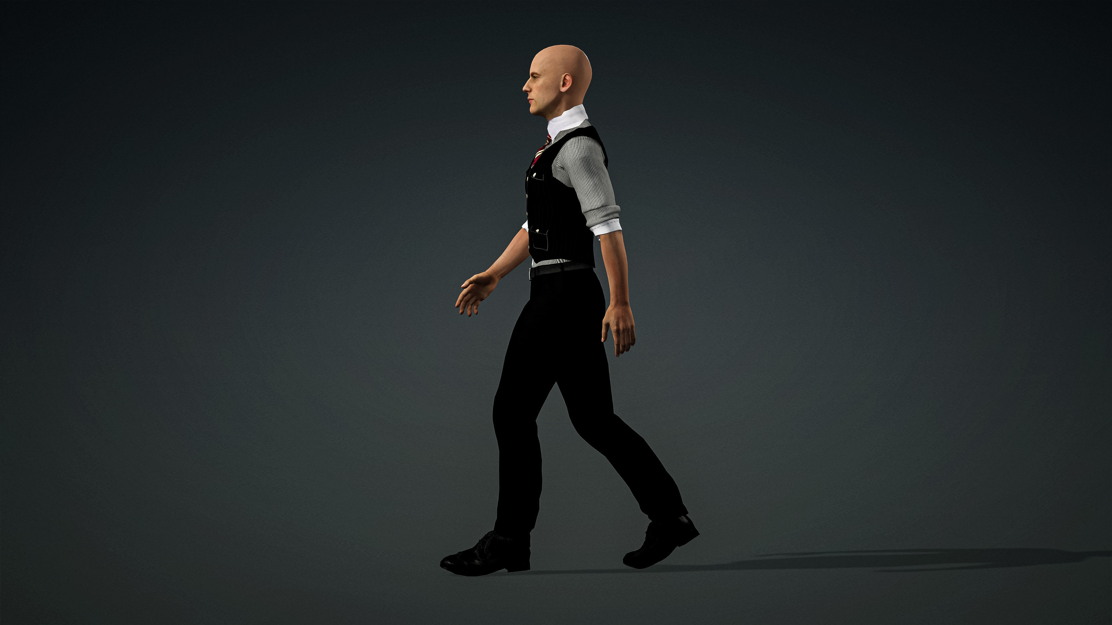 High Quality Realistic Male Black Vest Low-poly 3D model_6