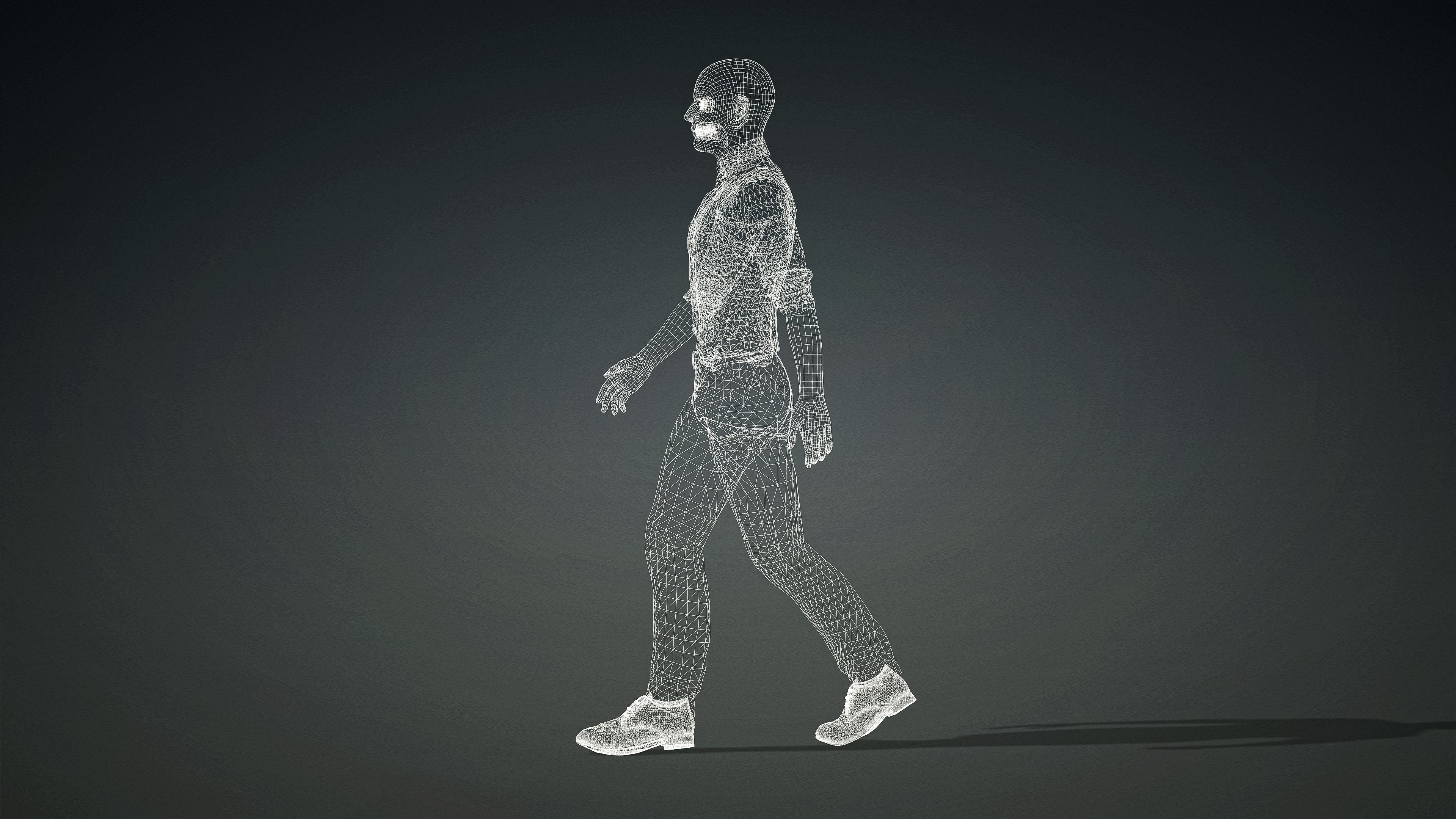 High Quality Realistic Male Black Vest Low-poly 3D model_26