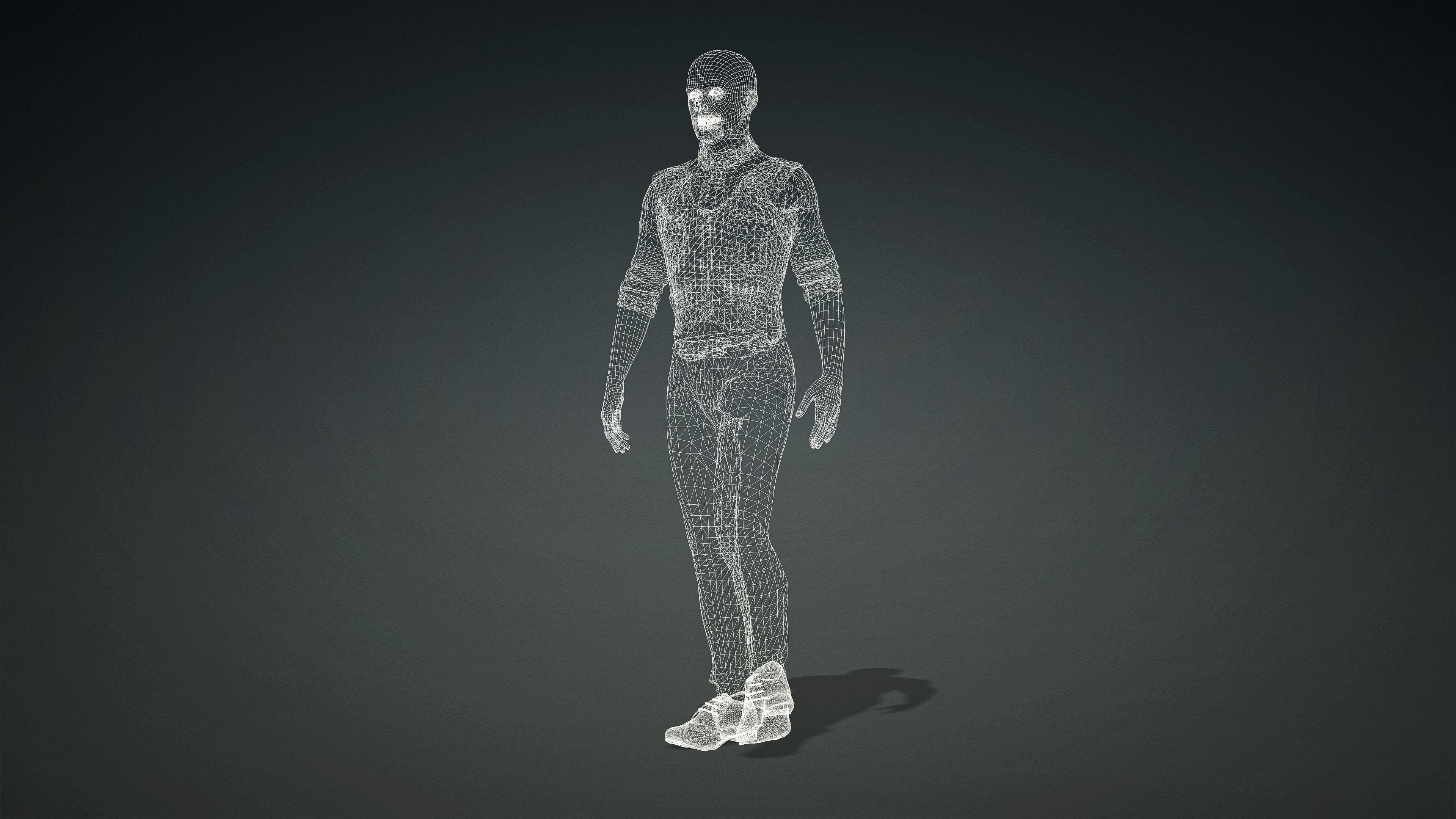 High Quality Realistic Male Black Vest Low-poly 3D model_24