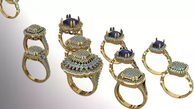 10 full diamond engagement ring