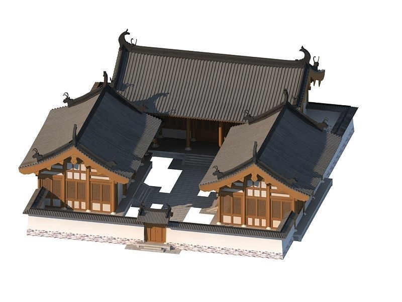Chinese Ancient buildings 3D model_5